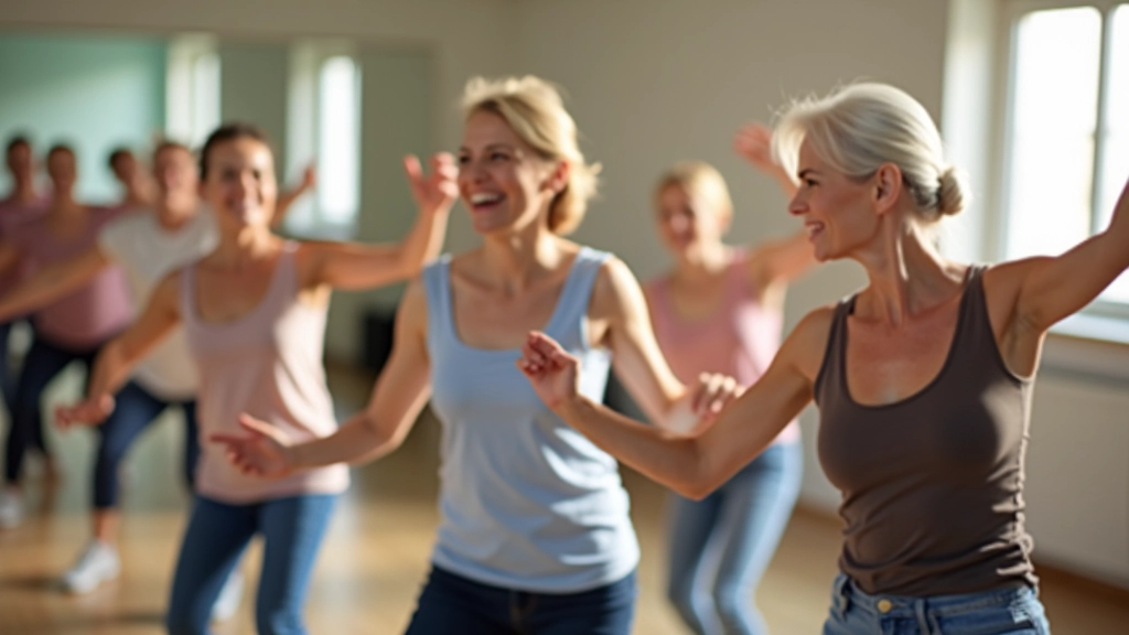 Dance fitness class in action